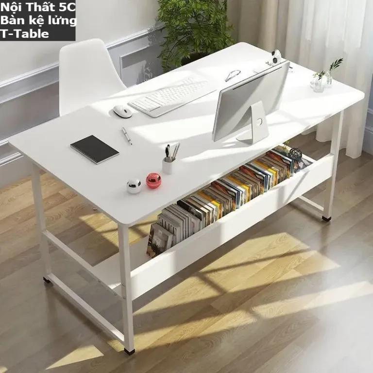 Bàn Làm Việc Kiểu Hàn S-Table, T-Table Tặng Kèm Tua Vít NTFurniture