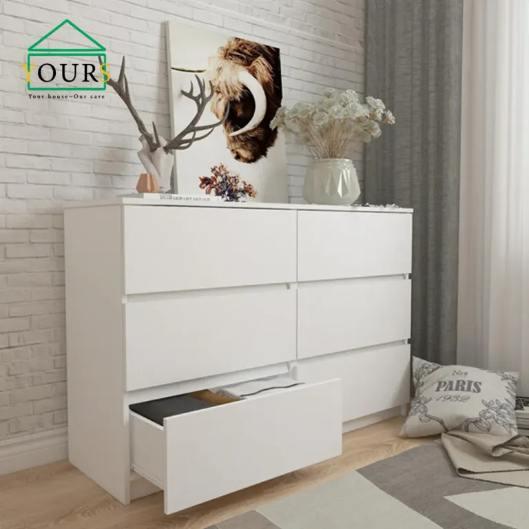 Tủ Drawer Chest ( Màu Trắng Và Màu Nâu Vân Gỗ)