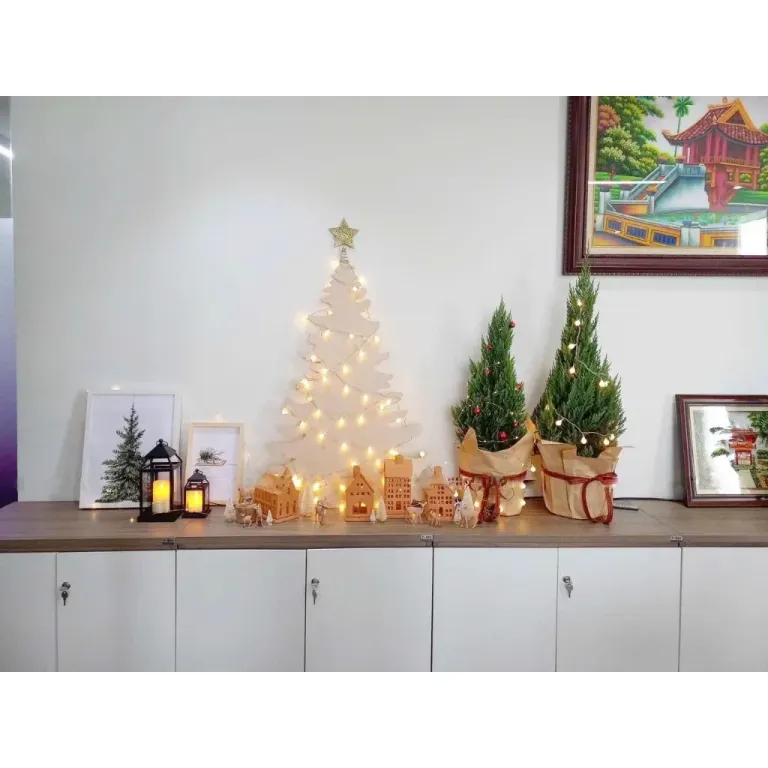 Cây Thông Noel Gỗ Size Lớn, Phụ Kiện Trang Trí Noel, Decor Giáng Sinh, Quà Tặng Noel Ý Nghĩa