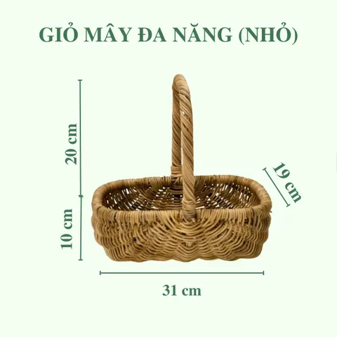 Giỏ Mây Picnic Đựng Đồ Đa Năng (Không Nắp Không Lót) - Picnic Basket