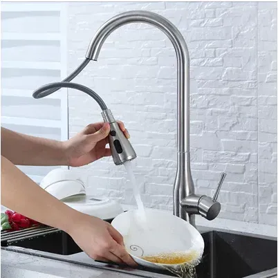 {Nhập Khẩu} Vòi Rửa Chén Rây Rút NÓNG LẠNH Chất Liệu INOX Không Gỉ 304 - Bảo Hành Vĩnh Viễn