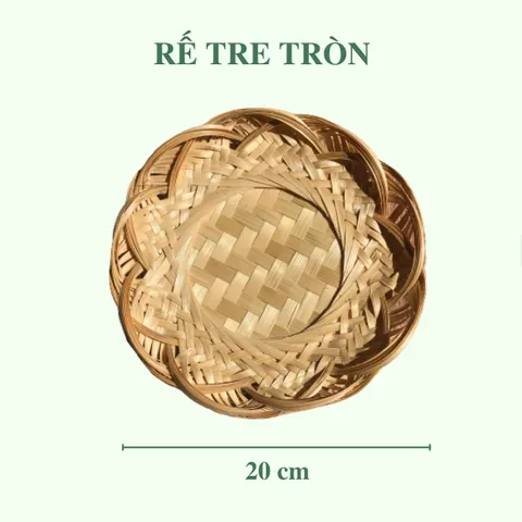 Rế Tre Tròn - Đĩa Tre Cánh Sen Lót Nồi, Đựng Hoa Quả