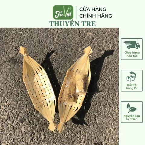 Thuyền Tre Đựng Bánh Kẹo Trang Trí - Dĩa Tre Đựng Đồ Chụp Ảnh