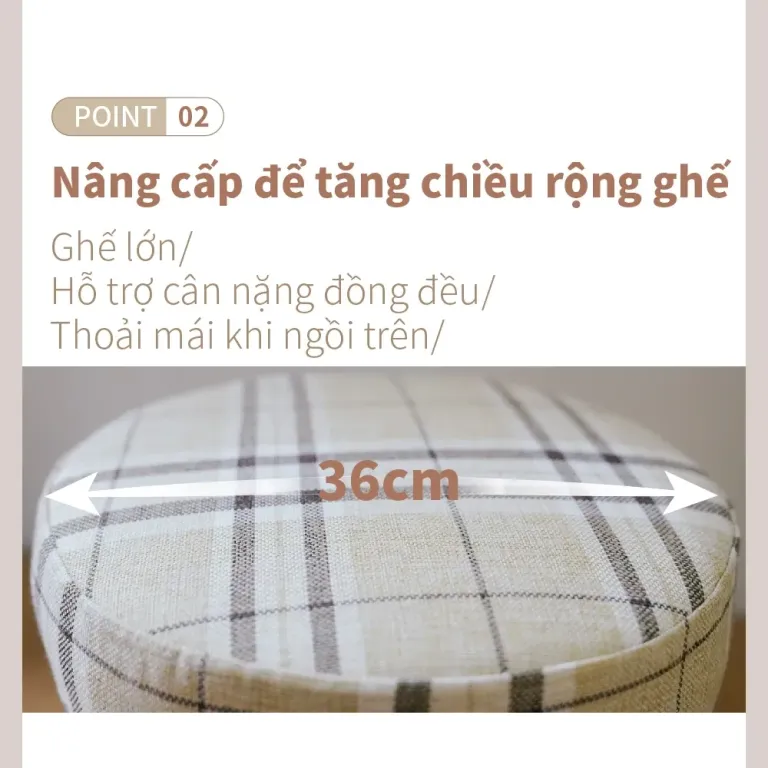 Ghế Đẩu Tròn, Ghế Gác Chân Văn Phòng, Ghế Để Chân RICHOME CH1419 Ghế Đẩu Chân Xoay Nhỏ Gọn, Tiện Lợi