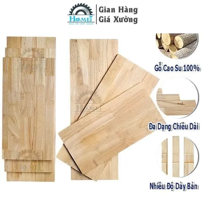 Gỗ Ghép Cao Su Bản 20cm Dùng Làm Kệ - Mặt Bàn. 100% Gỗ Thịt Có Độ Bền Cao Dễ Dàng Gia Công. Nhiều Kích Thước Lựa Chọn