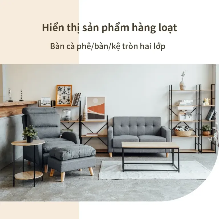 Kệ Để Đồ Đa Năng 3 Tầng,Kệ Trưng Bày Chân Sắt Chắc Chắn RICHOME SH605, Thiết Kế Hiện Đại, Sang Trọng