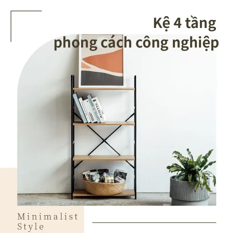 Kệ Để Đồ Đa Năng, Kệ Trưng Bày Khung Sắt Chắc Chắn RICHOME SH606, Thiết Kế Hiện Đại, Sang Trọng