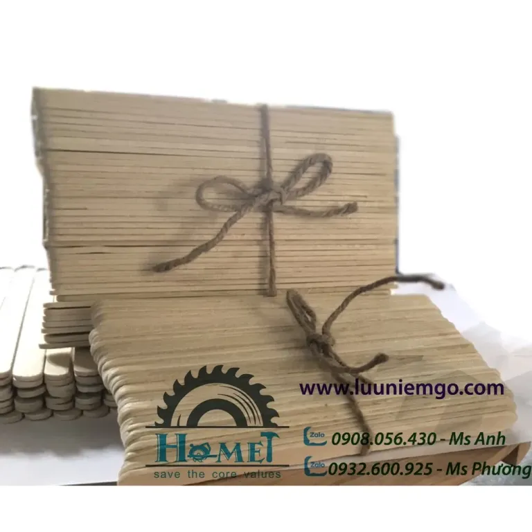 Que Kem Gỗ Nhiều Kích Thước HAMET Đè Lưỡi Trang Trí Handmade Làm Mô Hình