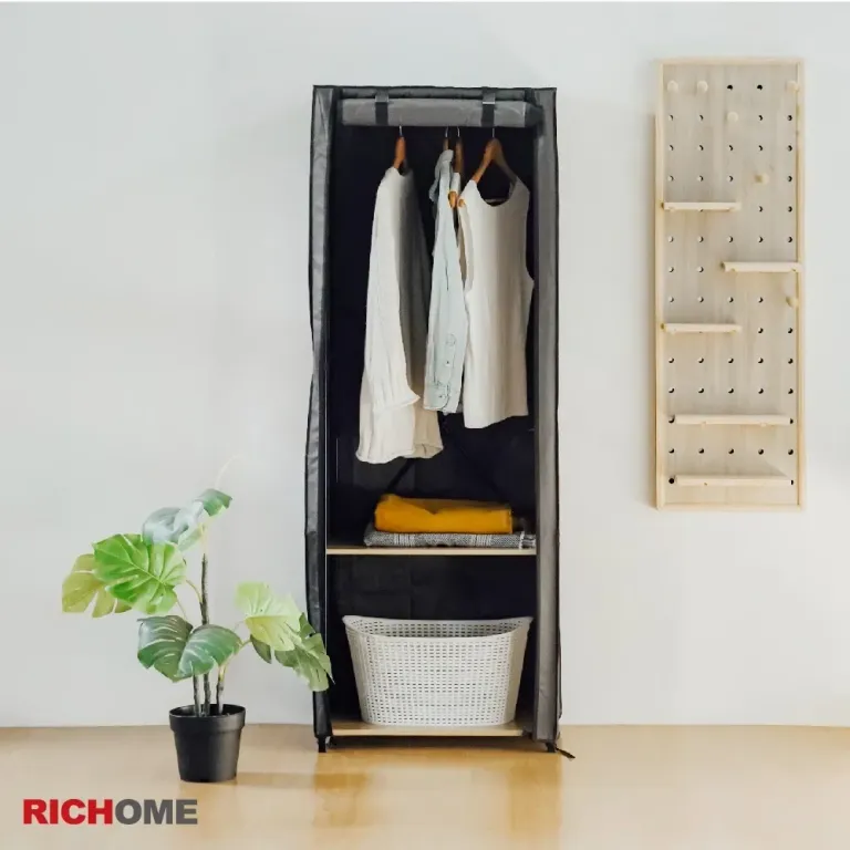 Tủ Quần Áo, Tủ Để Đồ Đa Năng Tiện Lợi Dễ Dàng Di Chuyển, Có Vải Che - RICHOME WA226-1