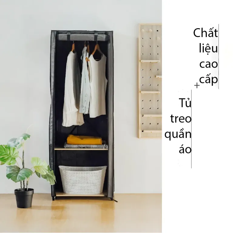 Tủ Quần Áo, Tủ Để Đồ Đa Năng Tiện Lợi Dễ Dàng Di Chuyển, Có Vải Che - RICHOME WA226-1