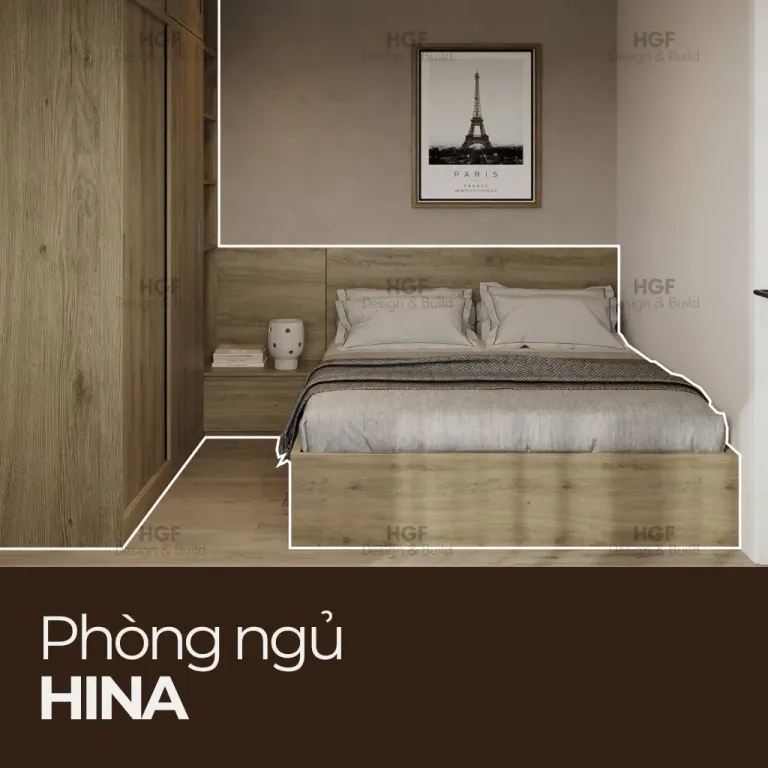 HINA, Combo Phòng Ngủ Phong Cách Hiện Đại Đơn Giản Tinh Tế, CBN_003, Nội thất HGF