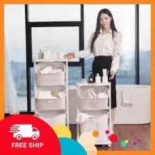 Kệ Rổ 3 Tầng Có Bánh Xe Việt Nhật ( 2 Rổ Nhỏ , 1 Rổ Lớn )