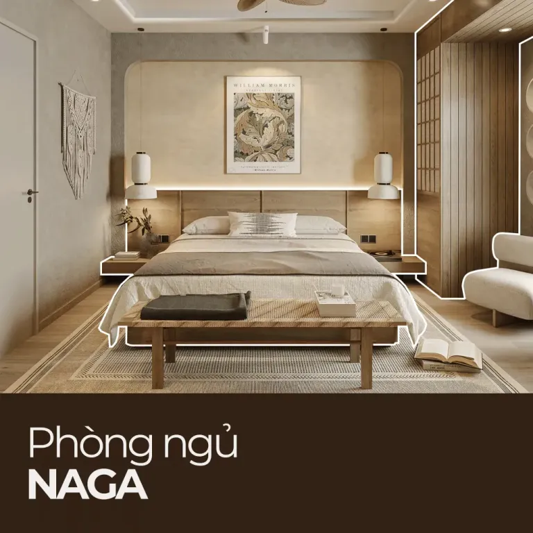 NAGA, Combo Phòng Ngủ Phong Cách Indochine Kết Hợp Hiện Đại, CBN_005, Nội thất HGF