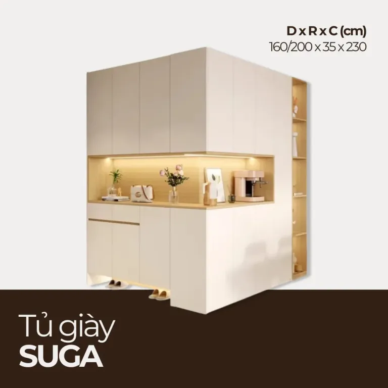 SUGA, Tủ Giày Phong Cách Hiện Đại, TG_015, nội thất HGF