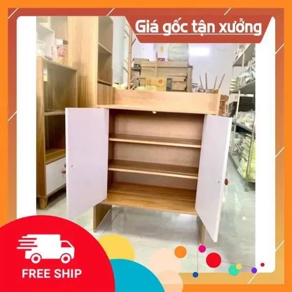 Tủ Giày Gỗ Kệ Để Dép Đa Năng, Tủ Có Cửa Đựng Đồ Tiện Ích