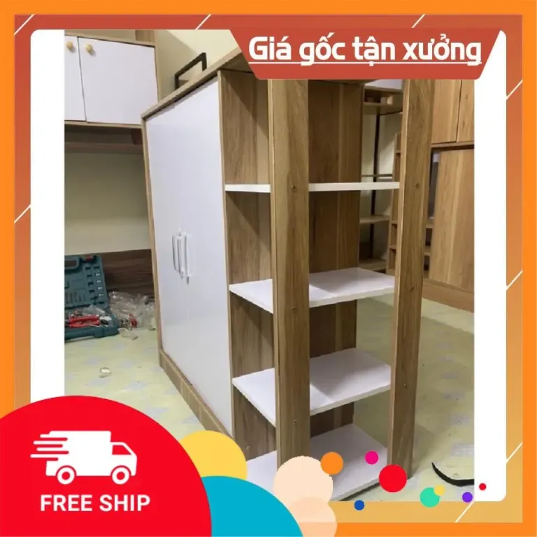 Tủ Giày Gỗ Thông Minh 2 Gian Gỗ MDF Cao Cấp, Sang Trọng.