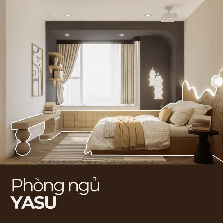 YASU, Combo Phòng Ngủ Phong Cách Scandinavian Hiện Đại Sáng Tạo, CBN_014, Nội thất HGF