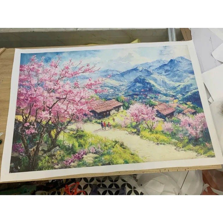 (Bản IN)Phong cảnh Tây Bắc, tranh in vải canvas chưa bao gồm khung treo