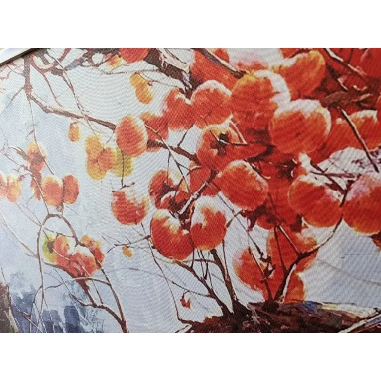 (new) 60x120cm tranh cành hồng may mắn 2 - tranh in vải canvas, đủ khung hoặc căng xát xi