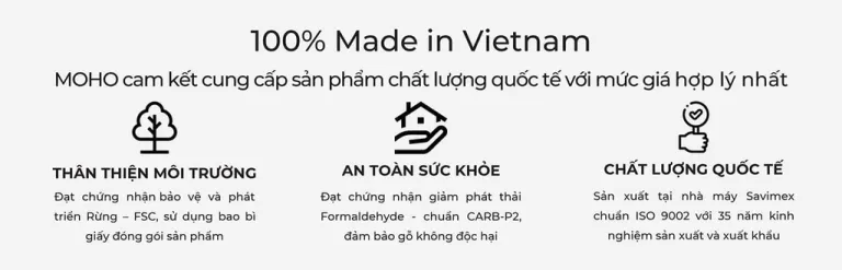 Bàn Ăn Gỗ Tràm Tự Nhiên MOHO NYBORG 301