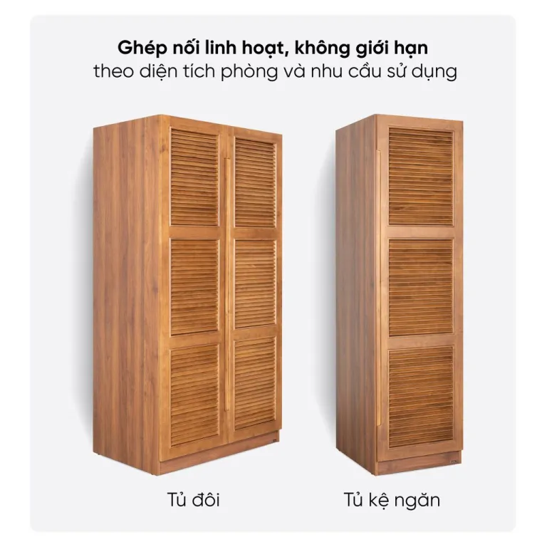 Set Tủ Quần Áo Gỗ MOHO VLINE 601 3 Cánh